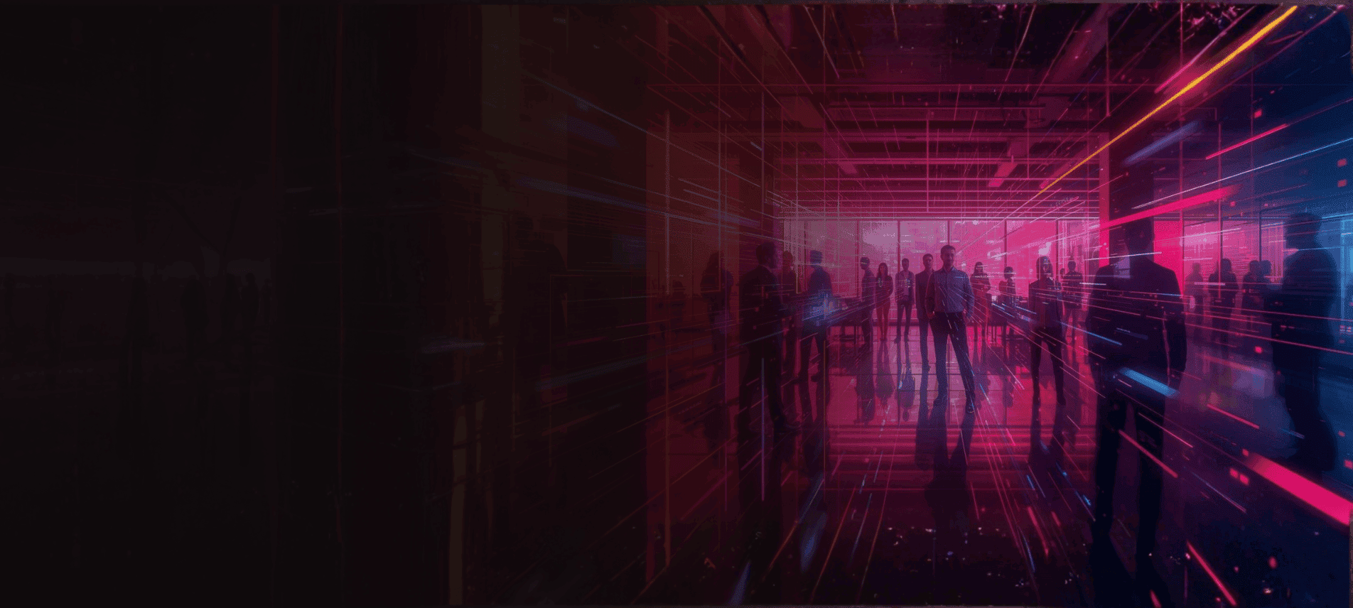 Digitale Datenströme im Büro