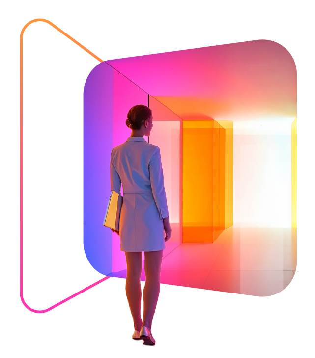 Raum für neue Perspektiven Raum in Neonfarben und vielen Facetten
