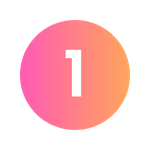 farbiger Button mit Nummer 1